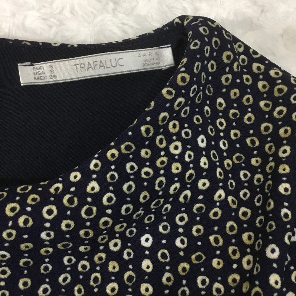 ❗️SOLD❗️Zara TRF Geo Printed SS Jumpsuit Dress With Pocket - Picture 5 of 8